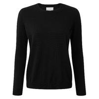 Cashmere Relaxed Crew Neck Sweater (Black / 18L)