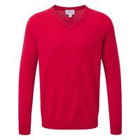 Cashmere V Neck Sweater (Pillarbox Red / XXL)