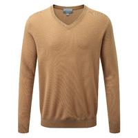 Cashmere V Neck Sweater (Soft Walnut / XXL)