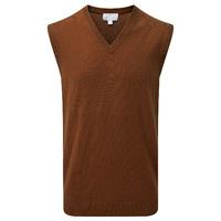 Cashmere Sleeveless v-neck sweater (Rich Bronze / M)