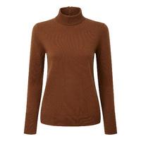 Cashmere Ripple Polo Sweater (Rich Bronze / 18R)