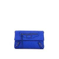 Candice Blue Weaved Clutch Bag