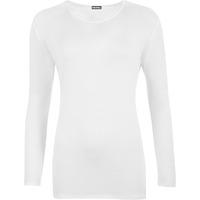 Carol Jersey Basic Long Sleeve Top - White