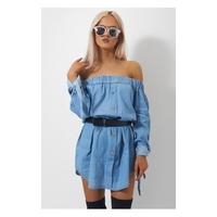 Cara Bardot Denim Tie Dress