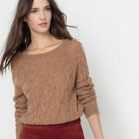 Cable Knit Wool/Mohair Blend Jumper