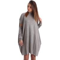 caf noir jm354 dress women womens long dress in grey