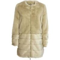 caf noir jg565 pelliccia women womens coat in beige