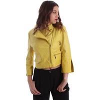 Café Noir JG513 Jacket Women Yellow women\'s Leather jacket in yellow