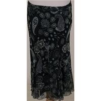 C&A size 12 black mix paisley print skirt