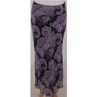 C&A size 10 purple & black paisley print skirt