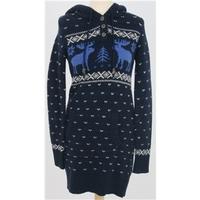 California Dream, size XS blue mix reindeer jumper dress