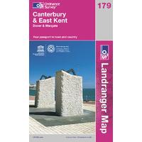 Canterbury & East Kent - OS Landranger Active Map Sheet Number 179