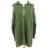 Carraig Donn Size 12 Green Tonal Knitted Cardigan