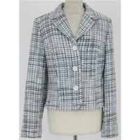 caslon size 12 blue white checked jacket