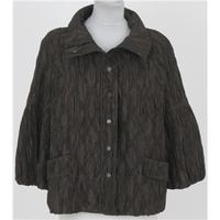 Carlisle, size 14 brown crinkle jacket