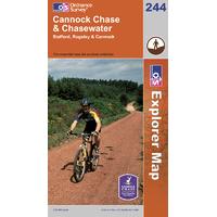 cannock chase chasewater os explorer active map sheet number 244
