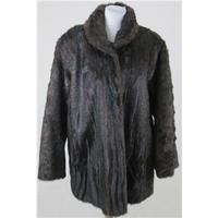canda size xl brown faux fur short coat