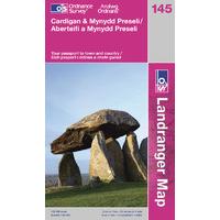 cardigan mynydd preseli os landranger active map sheet number 145