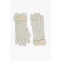 Carmela Knitted Faux Fur Gloves