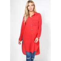 Carol Floral Lace Shoulder & Sleeves Collard Shirt Dress