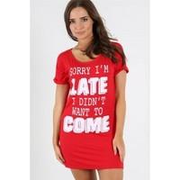 Carrie Sorry I\'m Late PJ Dress