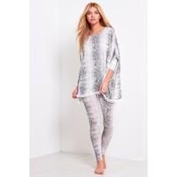 Candy Pom Pom Trim Batwing Loungewear Top Tracksuit