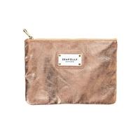 carried away all that glitters clutch rose gold