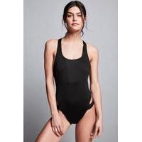 Calvin Klein Black Racerback Swimsuit, BLACK