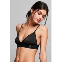 calvin klein black fixed triangle mesh bikini top black