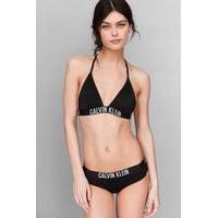 calvin klein black triangle bikini top black