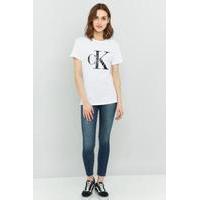 calvin klein true icon shrunken fit t shirt white