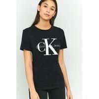 calvin klein true icon shrunken t shirt black