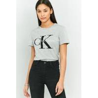 Calvin Klein True Icon Shrunken T-Shirt, LIGHT GREY