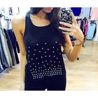 Catalina embellished racer back vest top