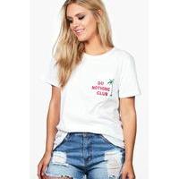 caitlin palm tree t shirt white