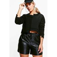 Carly Step Hem Sweat - black