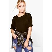 Carys Oversize Basic Tee - black