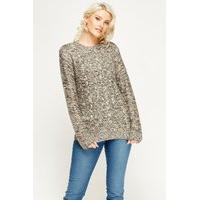 Cable Knit Speckled Casual Jumper