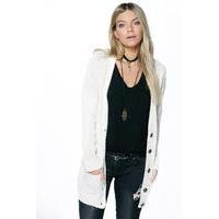 Cable Pocket Cardigan - cream