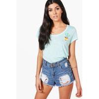 Cactus Badge Slub Jersey Tee - mint