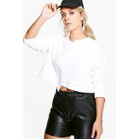 Carly Step Hem Sweat - ivory