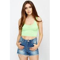 casual neon crop top