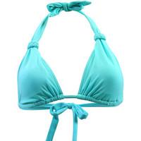Carla-bikini Turquoise Triangle Swimsuit Charm Oceandeep women\'s Mix & match swimwear in blue