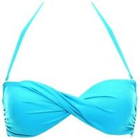 Carla-bikini Twist Bandeau Swimsuit Mambo women\'s Mix & match swimwear in blue