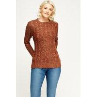 Cable Knit Speckled Casual Jumper