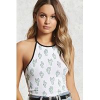 Cactus Print Halter Top