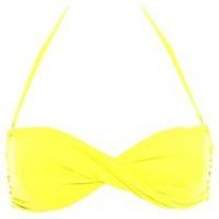 Carla-bikini Bandeau Yellow Woman Swimsuit Twist Mambo women\'s Mix & match swimwear in yellow