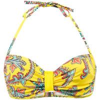 Carla-bikini Yellow Balconnet Swimsuit top Brazil Summer women\'s Mix & match swimwear in yellow