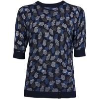 caf noir jm386 t shirt women womens cardigans in blue