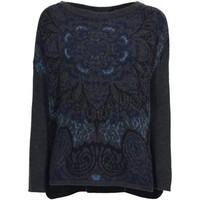 caf noir jm363 t shirt women womens cardigans in blue